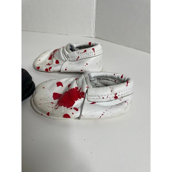 Hip Harp Leather Moccasins Infant Walker Size 7 Halloween Scary - Picture 11 of 12